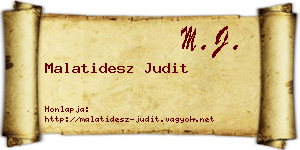 Malatidesz Judit névjegykártya